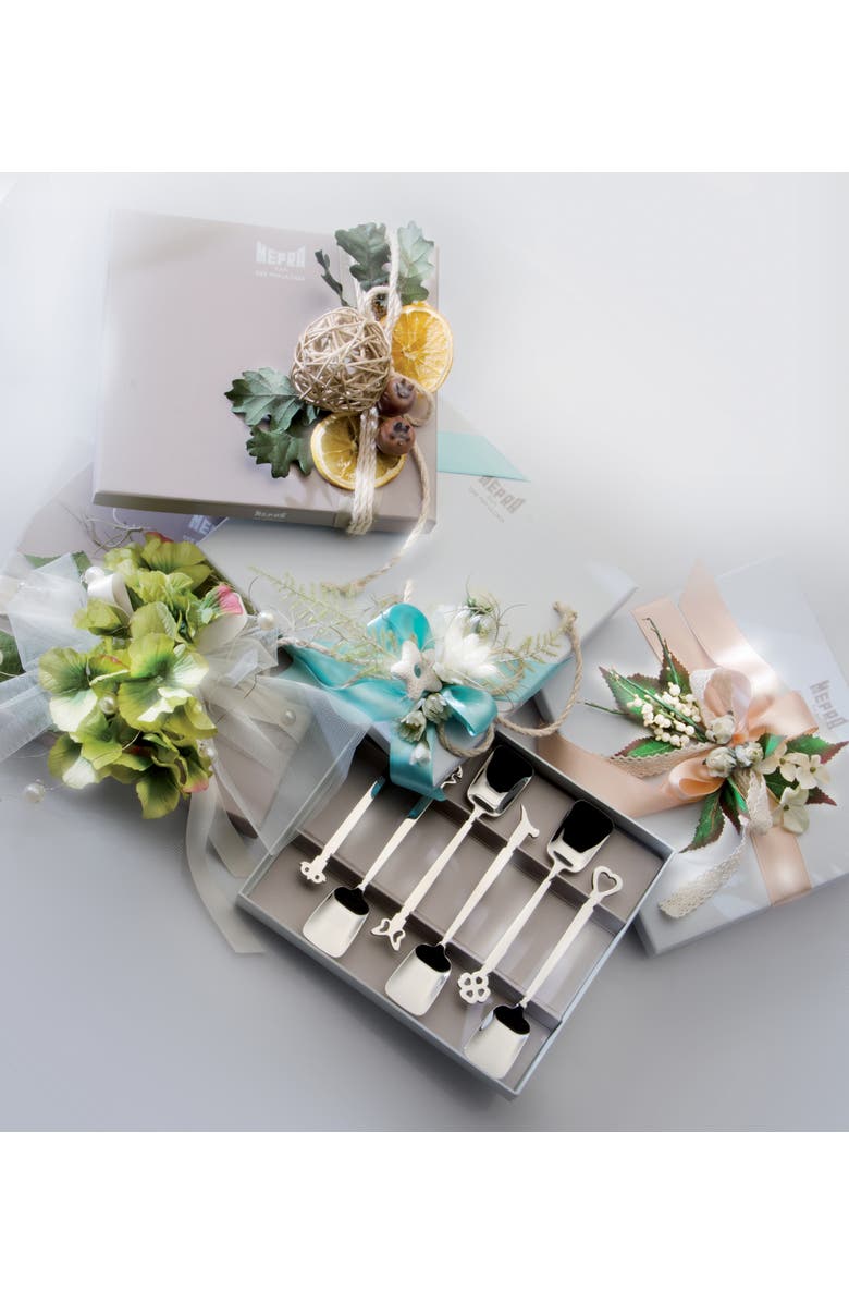 Mepra Evento Ice-Cream Spoon Set - 6 Pieces, Alternate, color, Silver