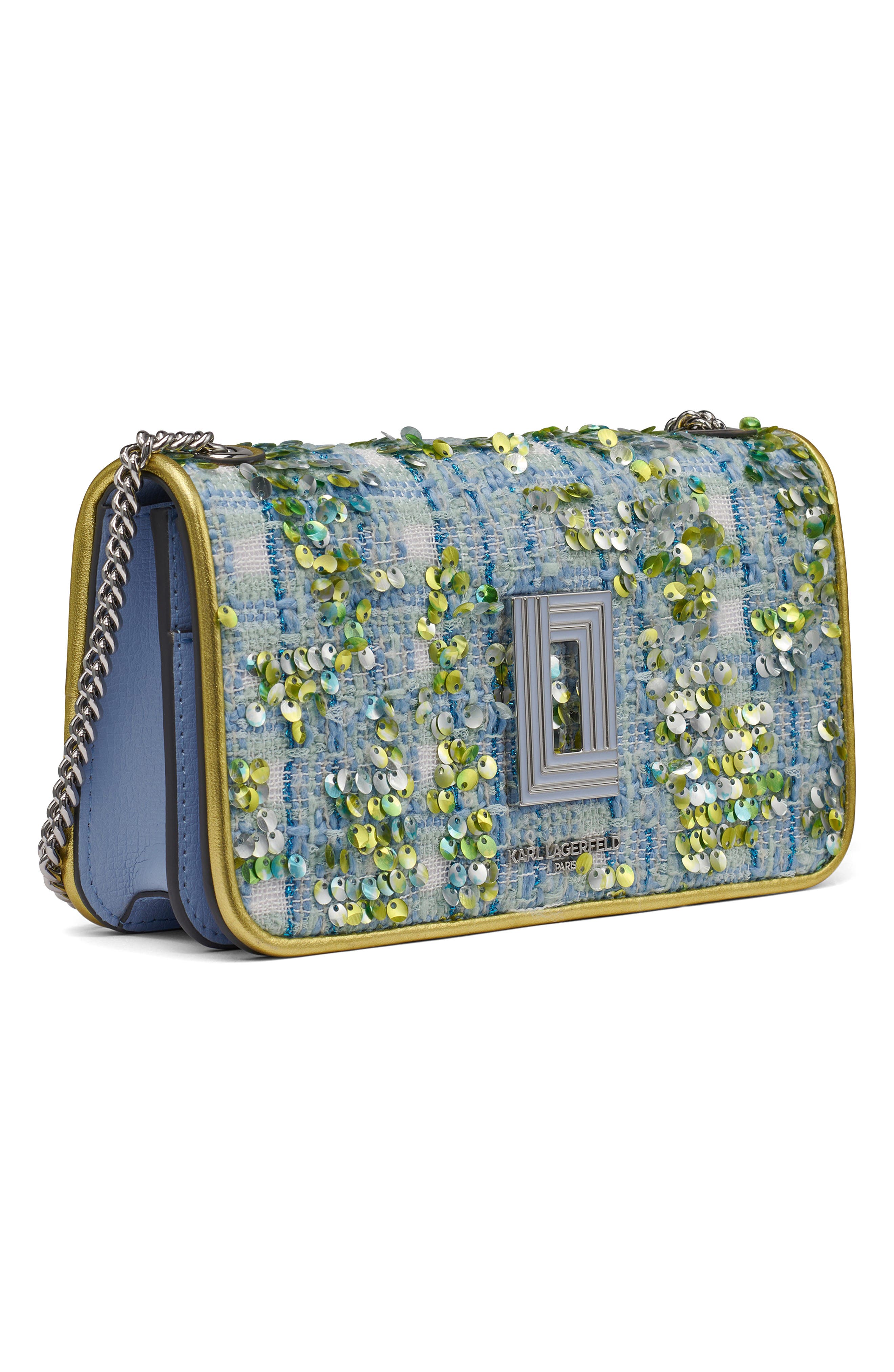 KARL LAGERFELD PARIS Kosette Shoulder Bag, Alternate, color, Baltic Blue