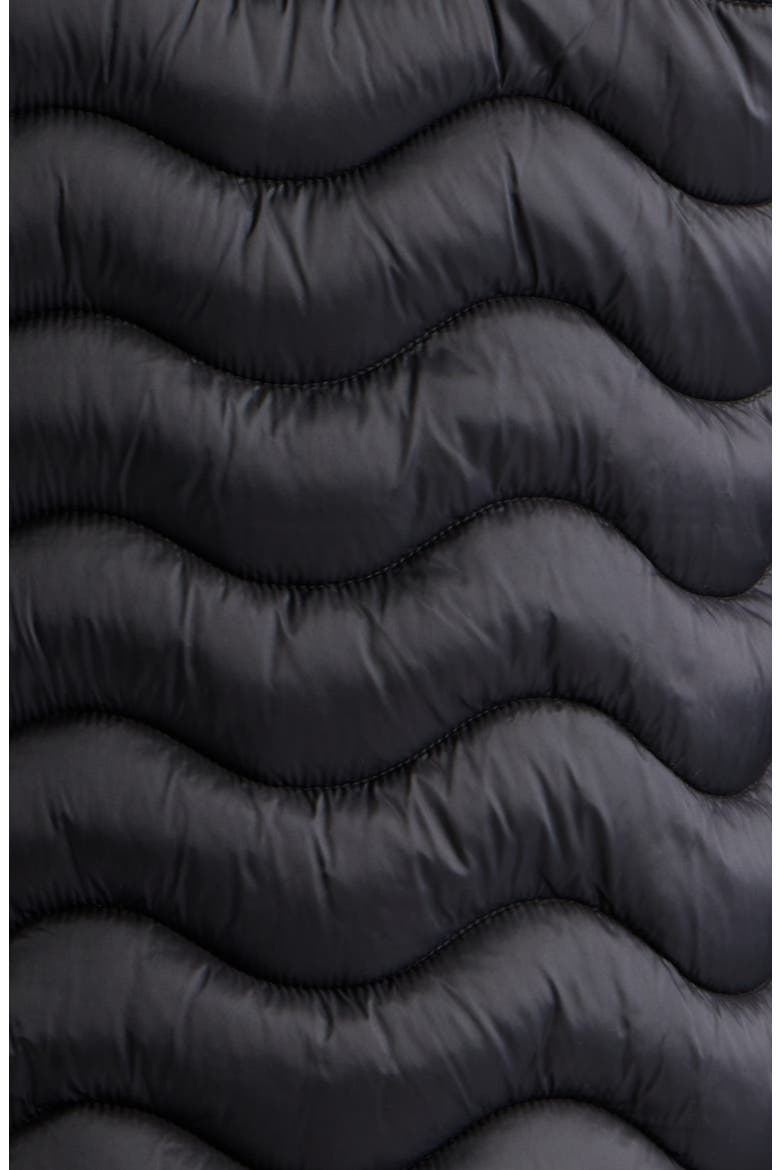 Livette Wavy Quilted Water Repellent Puffer Jacket, Alternate, color, BLACK