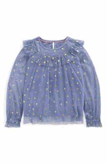 Kids' Foil Star Tulle Top