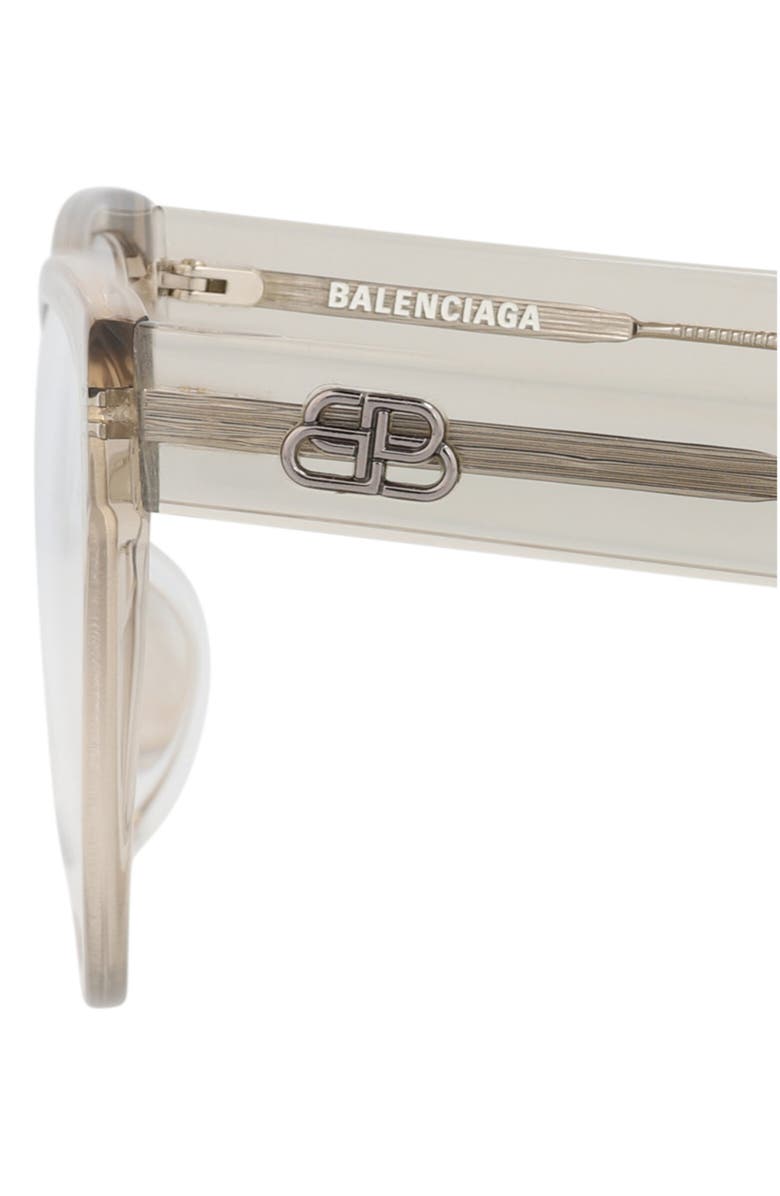 Balenciaga 54mm Cat Eye Optical Glasses, Alternate, color, Beige Beige Transparent