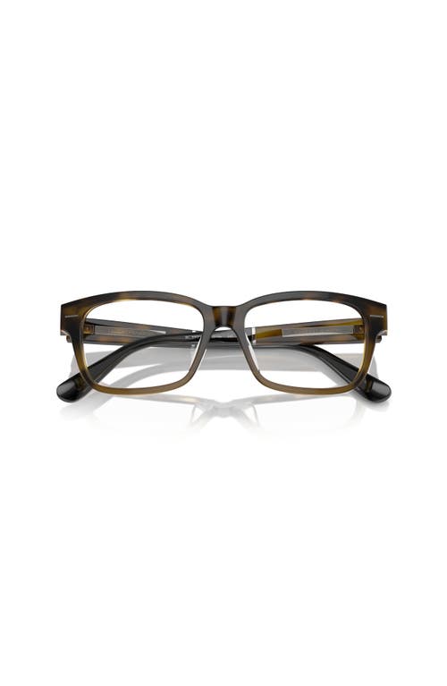 Brunello Cucinelli 53mm Rectangle Optical Glasses In Black