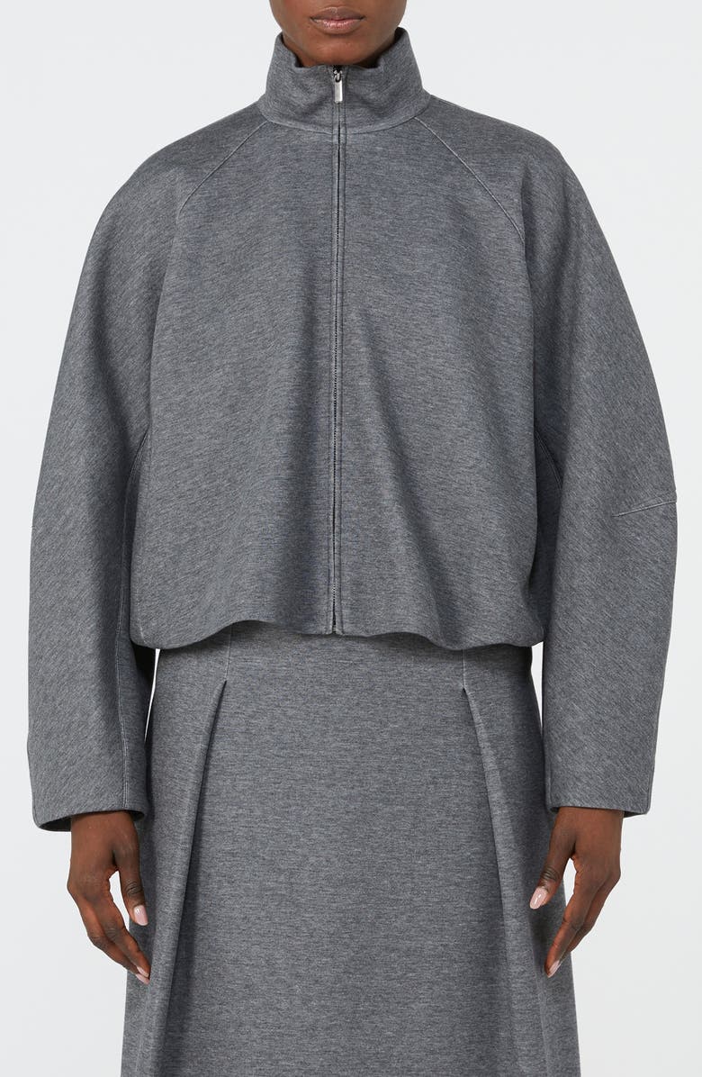 MM by Max Mara Era Knit Jersey Jacket, Main, color, Dark Grey