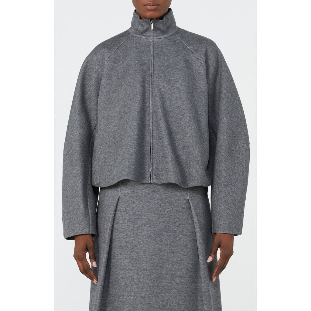 Mm By Max Mara Era Knit Jersey Jacket In Gray