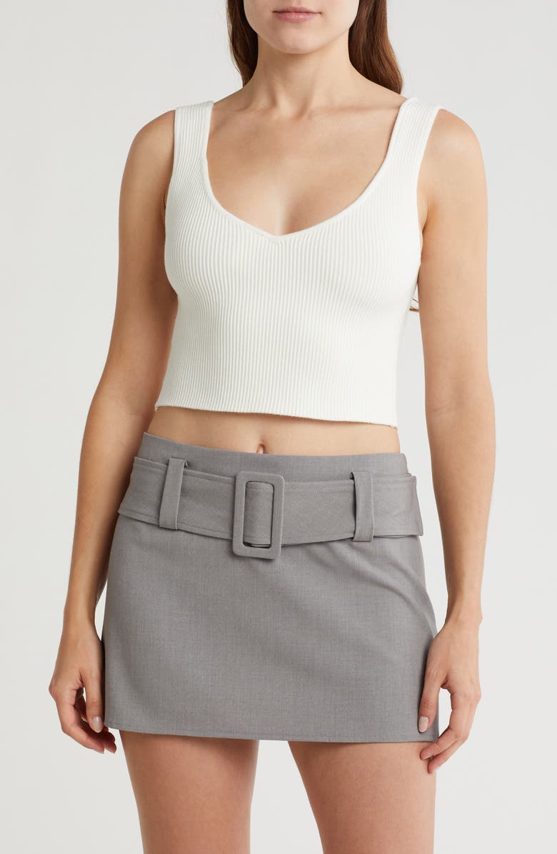 Abound Reversible Rib Crop Sweater Tank, Alternate, color, Ivory