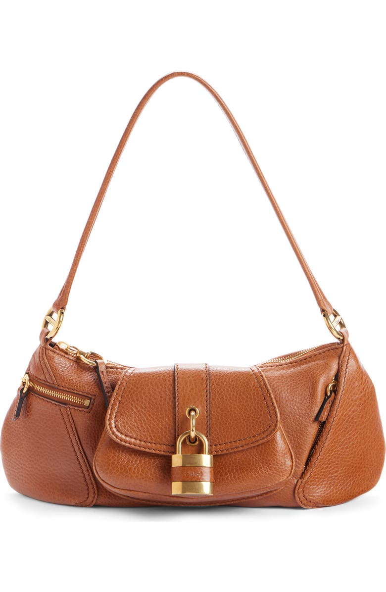 Chloé The 99 Leather Shoulder Bag, Main, color, Clay Brown 26M