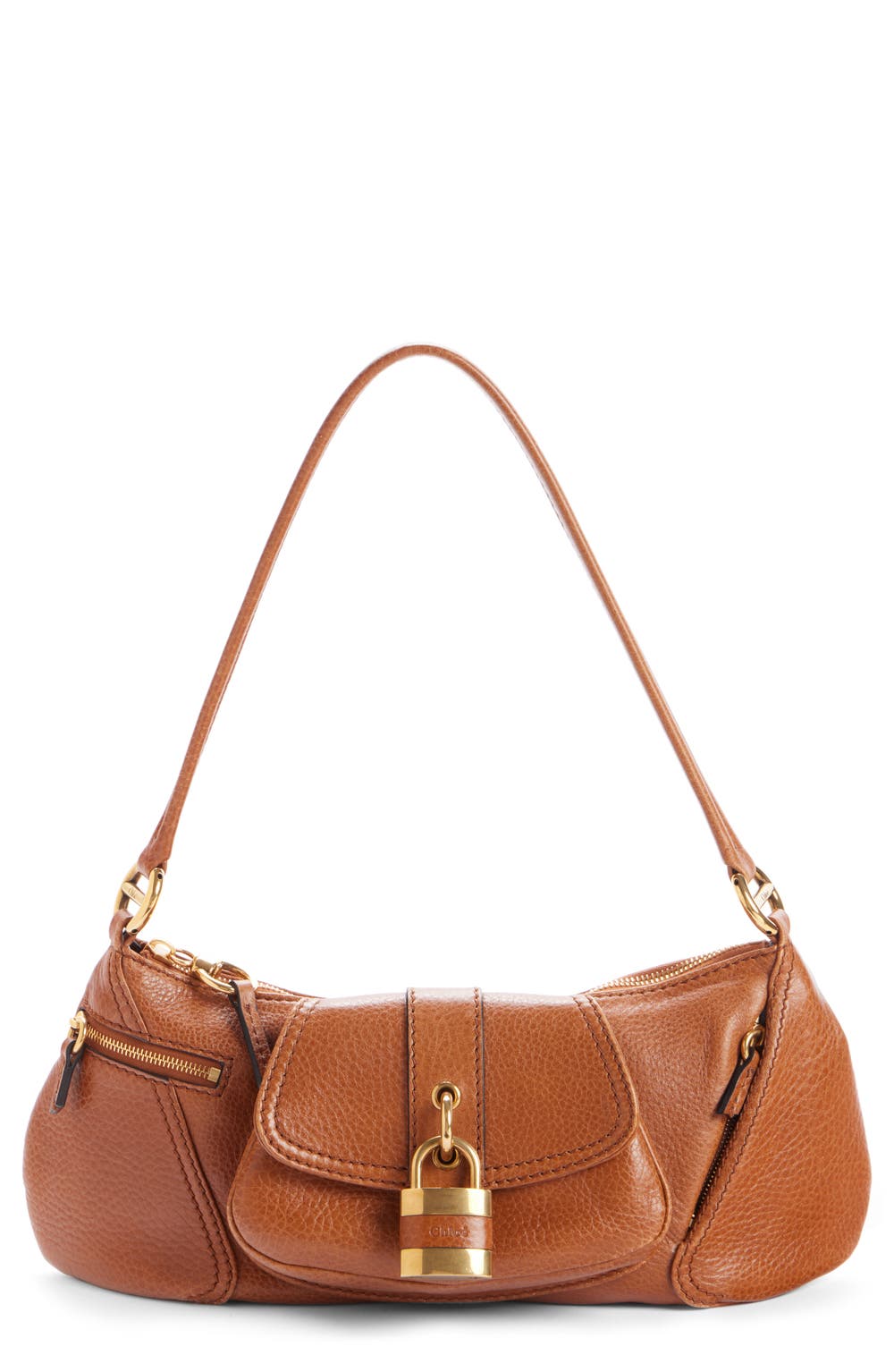 The 99 Leather Shoulder Bag, color, CLAY BROWN 26M