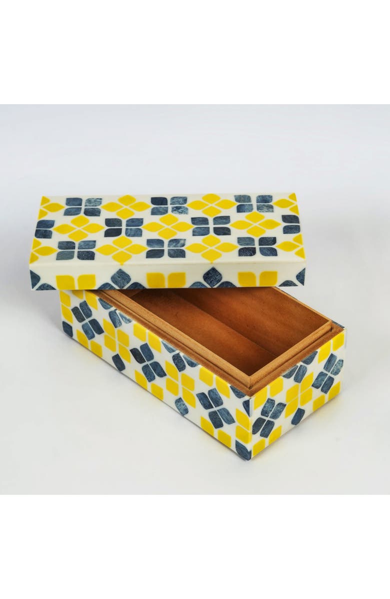 Mela Artisans Marigold Mosaic Inlay Box, Alternate, color, Marigold