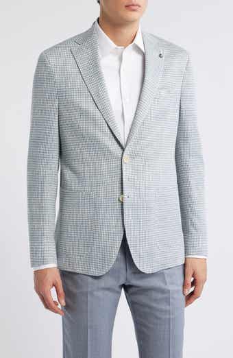 Jack Victor Hampton Houndstooth Knit Linen Sport Coat