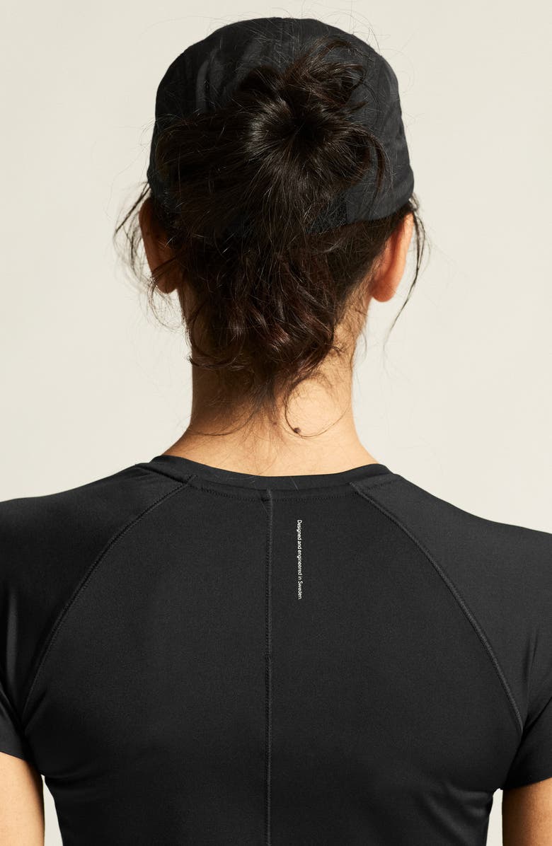 Craft Crewneck Cropped Running T-Shirt, Alternate, color, Black