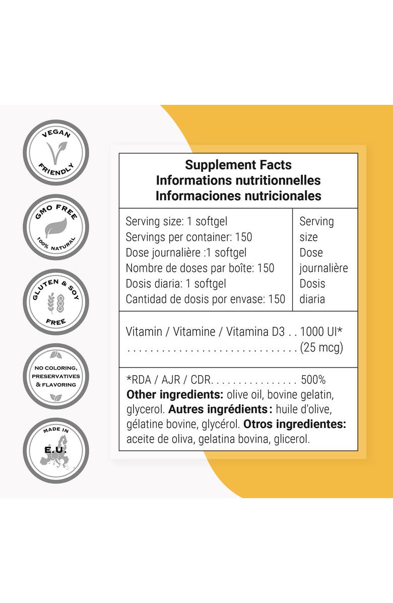 SuperSmart Vitamin D3 1000IU, Alternate, color,