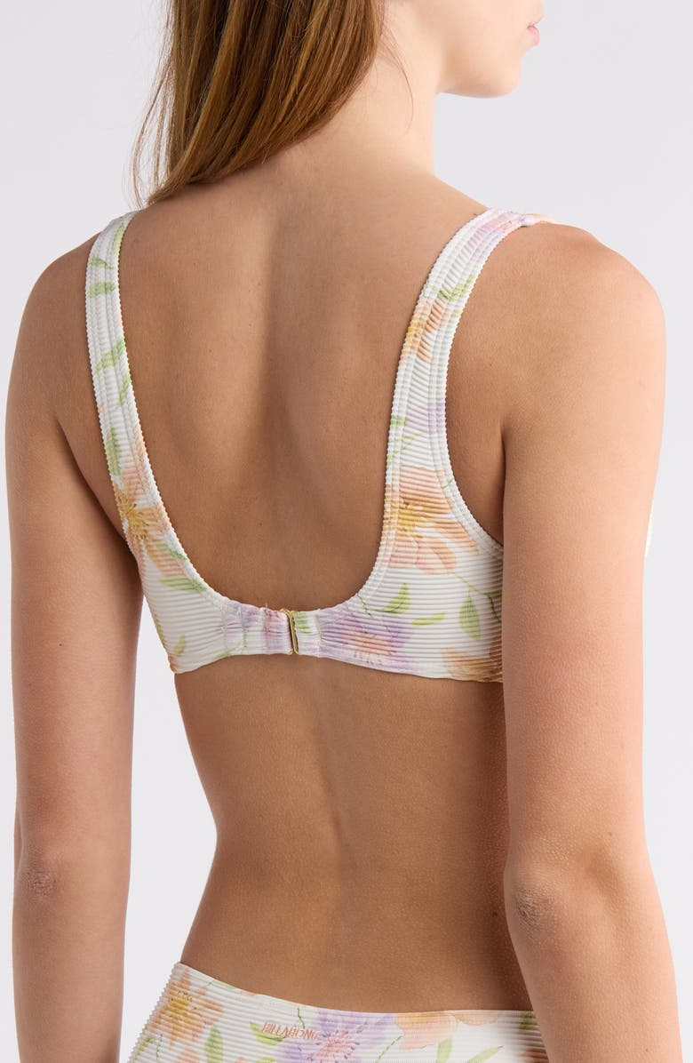 Billabong Day Driftin' Twist Bikini Top, Alternate, color, White Multi