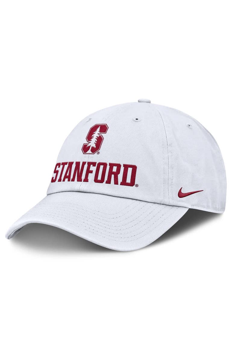 Nike Men's Nike White Stanford Cardinal 2025 Sideline Club Adjustable Hat, Main, color, 