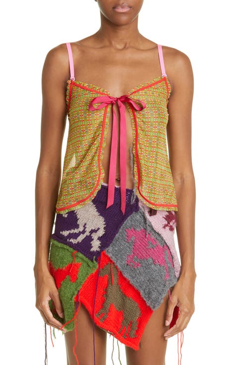 x Louise Lyngh Bjerregaard Folklore Geo Print Open Front Camisole