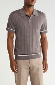 Nordstrom Ribbed Merino Wool Polo