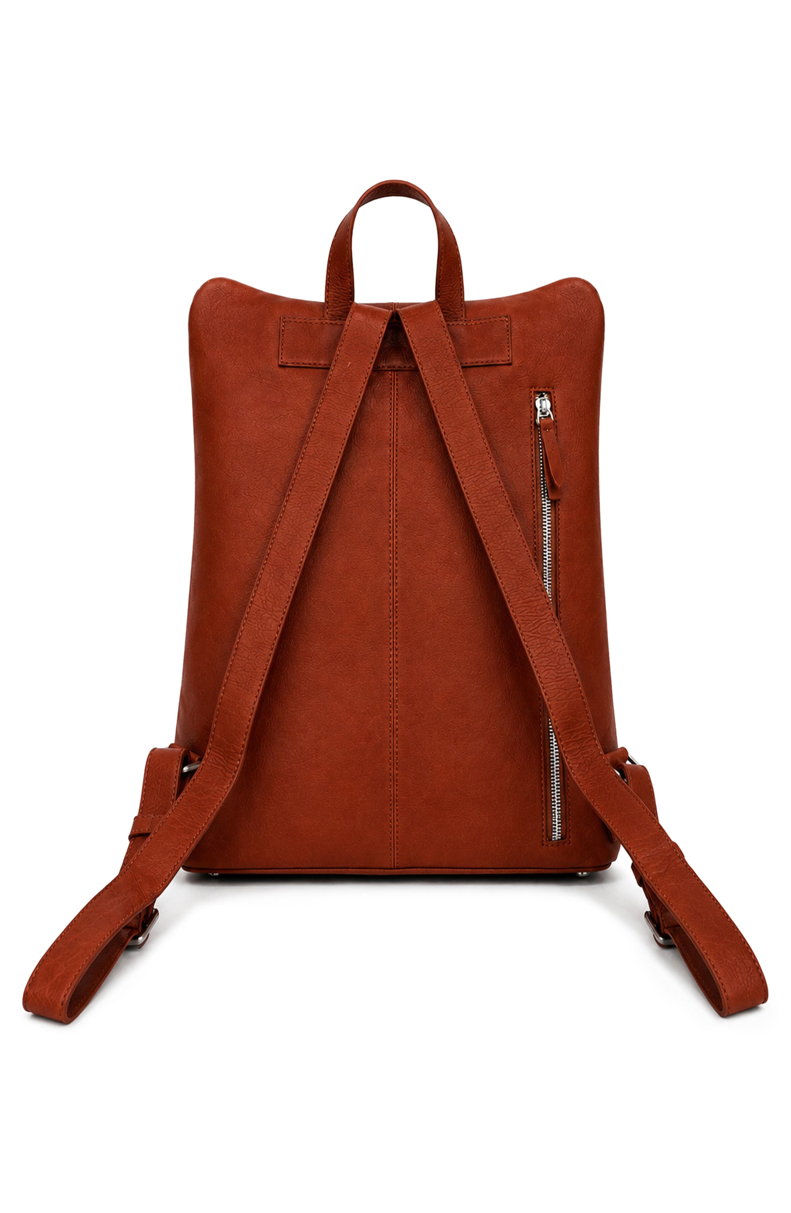 Willow Leather Backpack, Alternate, color, COGNAC