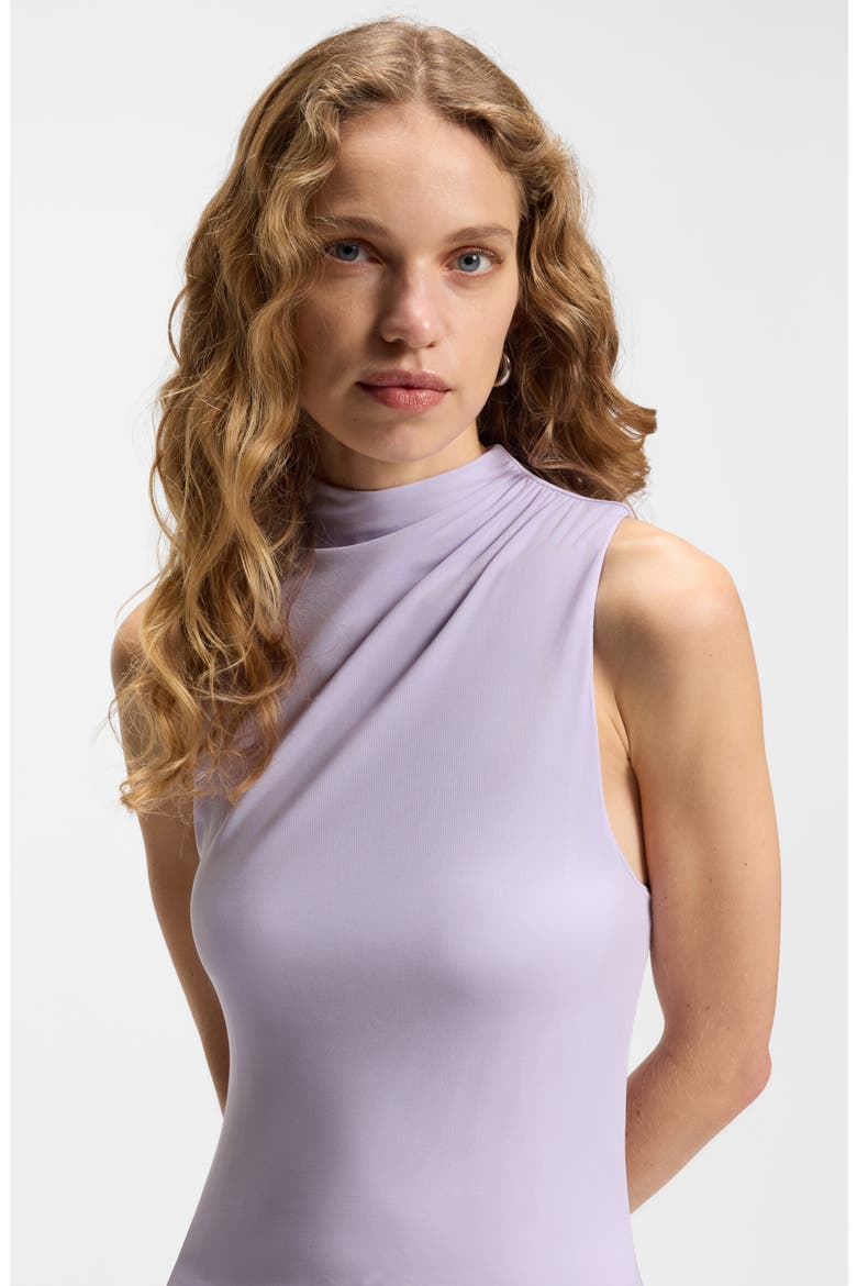 Eylai Draped A-line Midi Dress, Alternate, color, LAVENDER TIDE