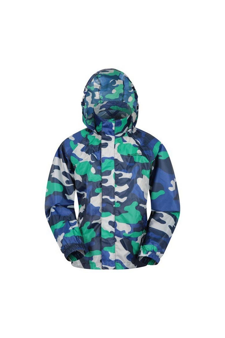 Childrens/Kids Pakka Camo Waterproof Jacket, Main, color, Blue