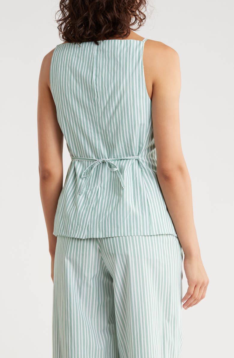 Scotch & Soda Stripe Spaghetti Strap Vest, Alternate, color, Eden White