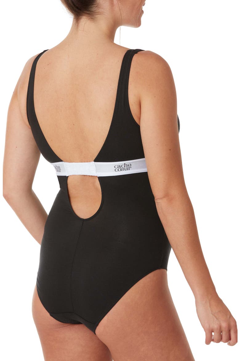 Life Maternity/Nursing Bodysuit, Alternate, color, BLACK