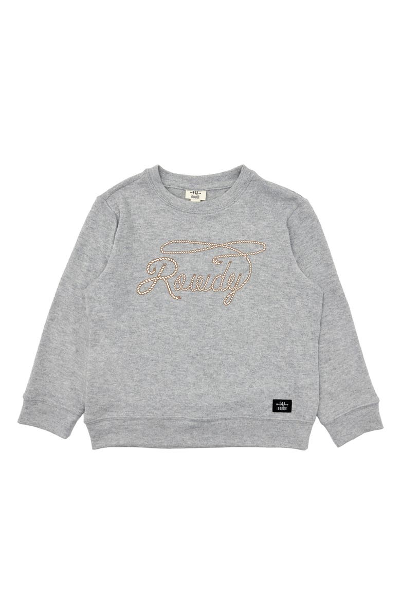 Feather 4 Arrow Kids' Rowdy Hacci Knit Pullover, Main, color, Grey