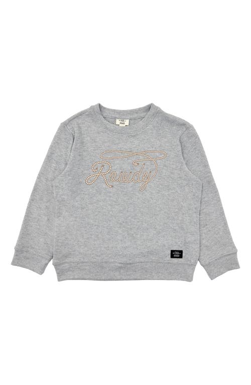 Feather 4 Arrow Kids' Rowdy Hacci Knit Pullover in Grey 