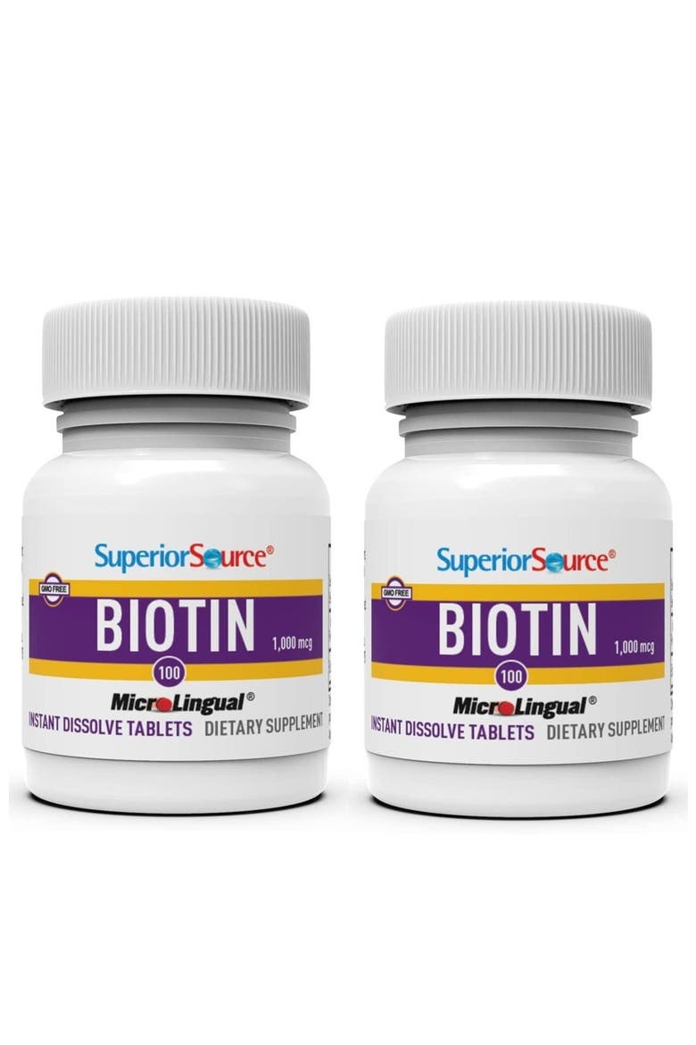Biotin MicroLingual Instant Dissolve Tablets, Main, color, White