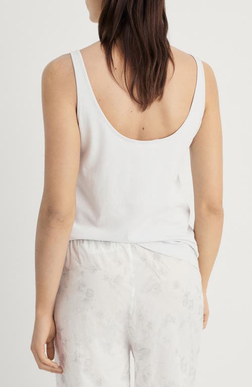 Mango Cotton Lounge Camisole In White