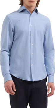 Bugatchi Devon OoohCotton® Houndstooth Button-Up Shirt