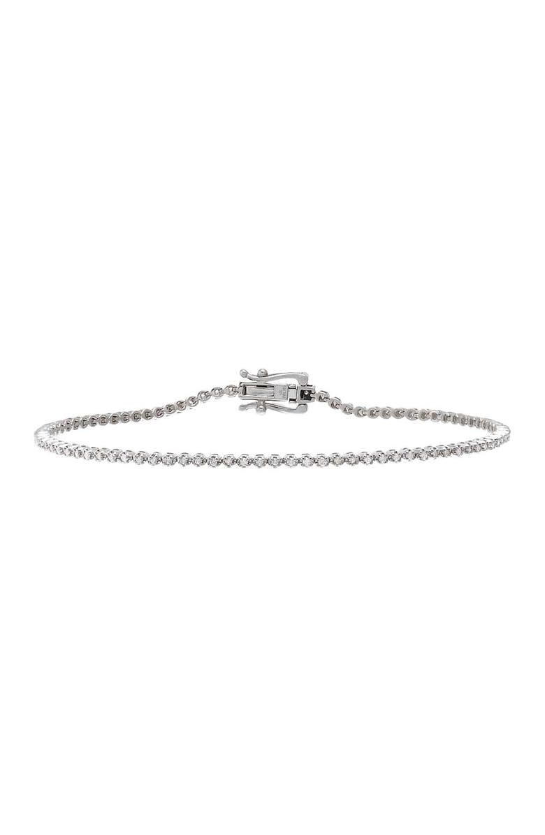 BY ADINA EDEN Diamond All Round Half Carat Tennis Bracelet 14K, Main, color, 14K White Gold