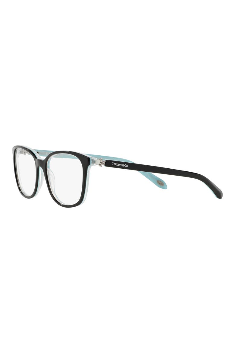 Universal Fit 53mm Square Optical Glasses, Alternate, color, BLACK BLUE