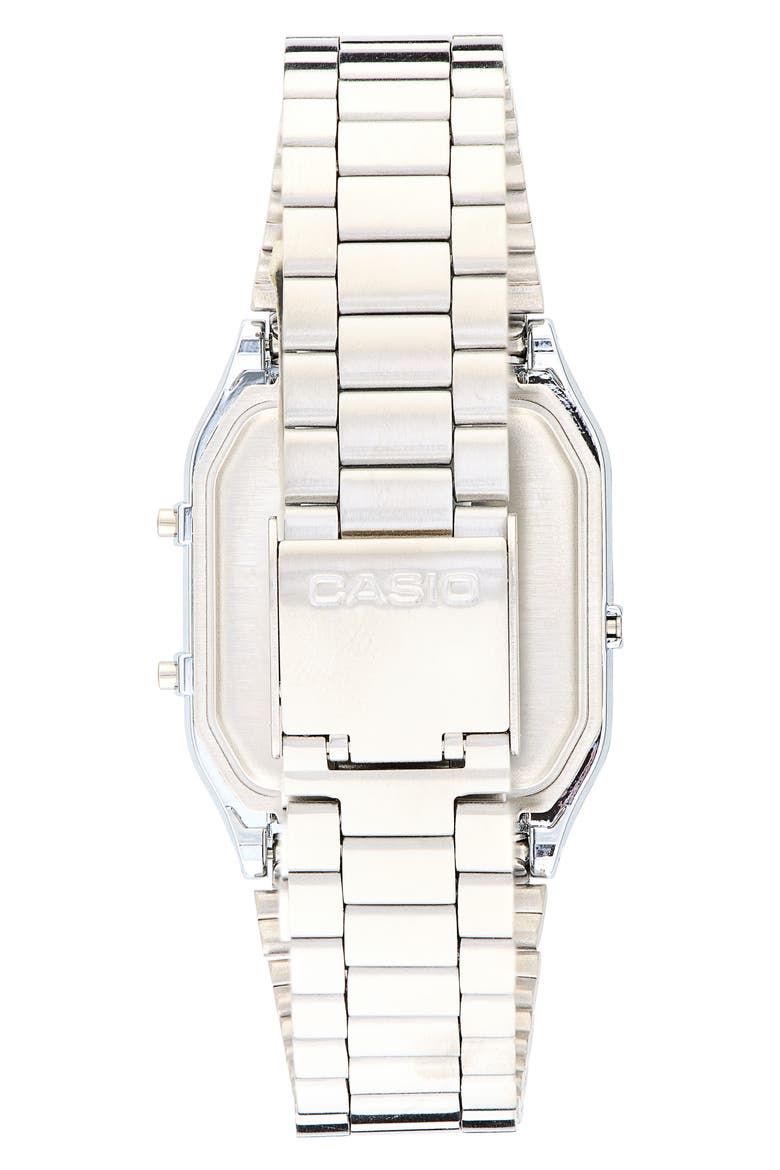 Vintage AQ230A-1DM Analog/Digital Bracelet Watch, 38.8mm × 29.8mm, Alternate, color, SILVER/ BLACK
