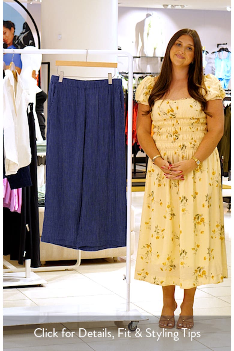 Stripe Wide Leg Ankle Pants video