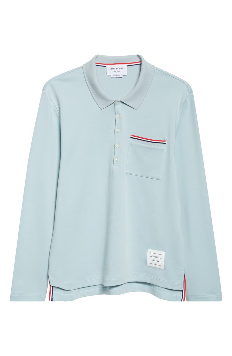 Thom Browne Cotton Jersey Pocket T-Shirt, Main, color, Light Blue