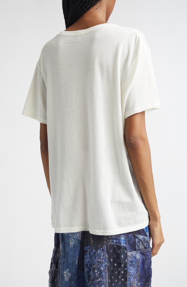 R13 Today Sucks Cotton & Cashmere Graphic T-Shirt, Alternate, color, Off White