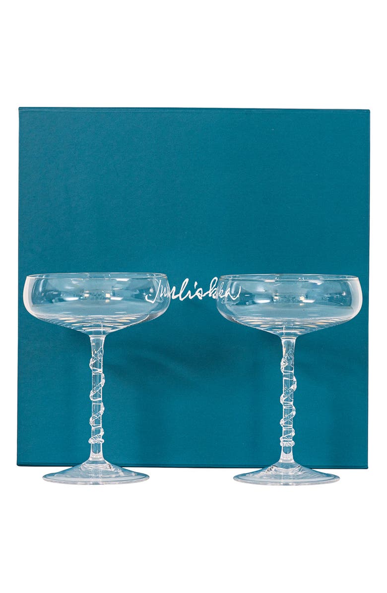 Juliska Amalia Set of 2 Coupe Glasses, Alternate, color, Clear