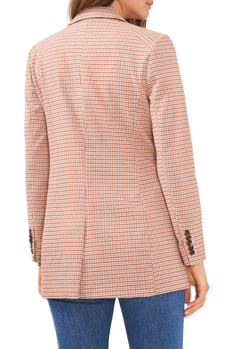 1.STATE Plaid Double Breasted Long Blazer, Alternate, color,