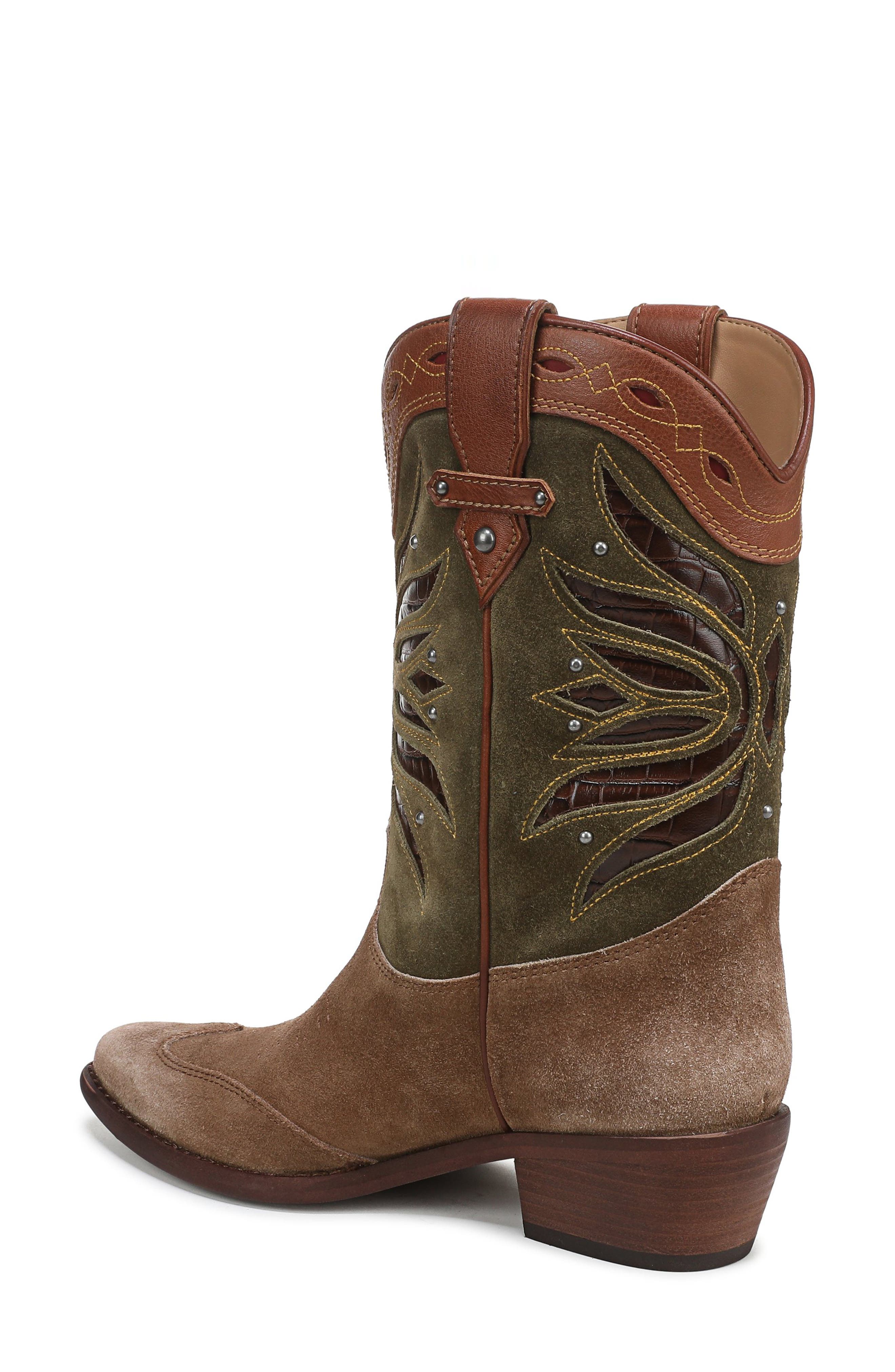 Sam Edelman Rylin Western Boot, Alternate, color, Terra Toffe/ Olive