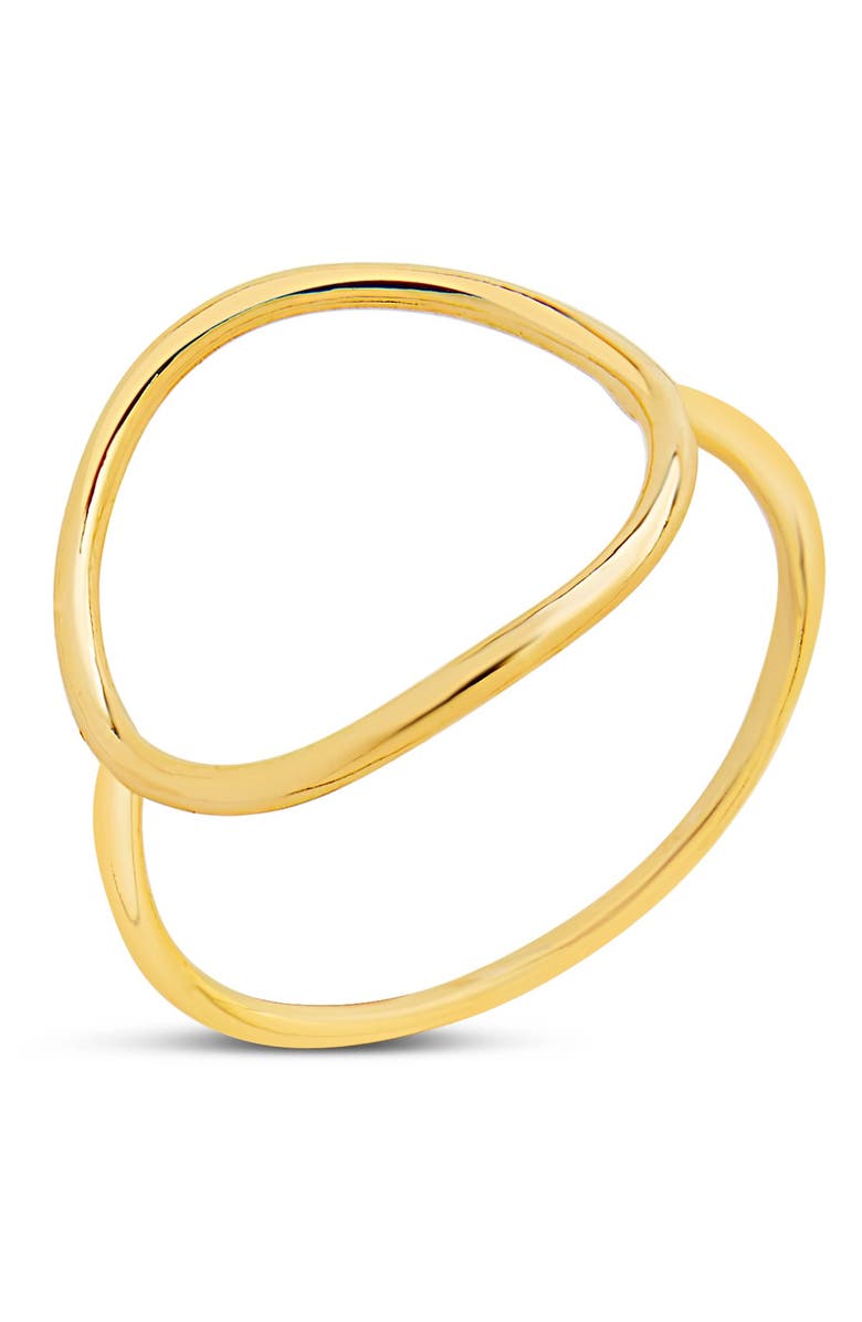 Sterling Forever 14K Gold Vermeil Open Circle Ring, Alternate, color, 
