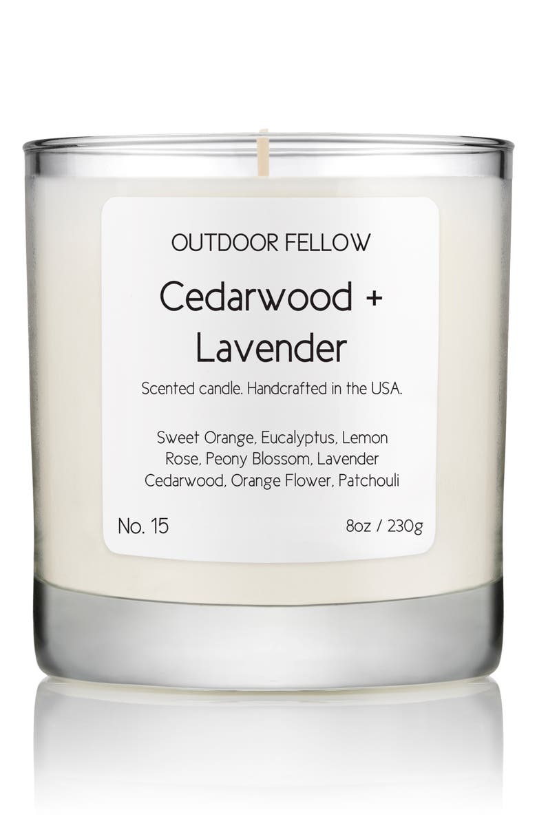 Outdoor Fellow No. 15 Cedarwood + Lavender Scented Candle, Main, color,