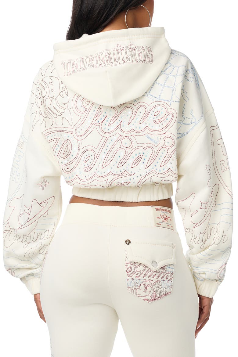 Big T Embroidered Hoodie, Alternate, color, WINTER WHITE