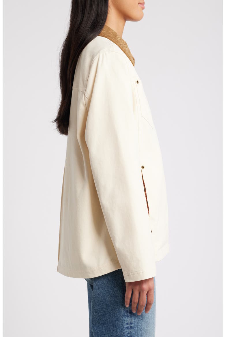 Hazel Canvas Jacket, Alternate, color, BONE