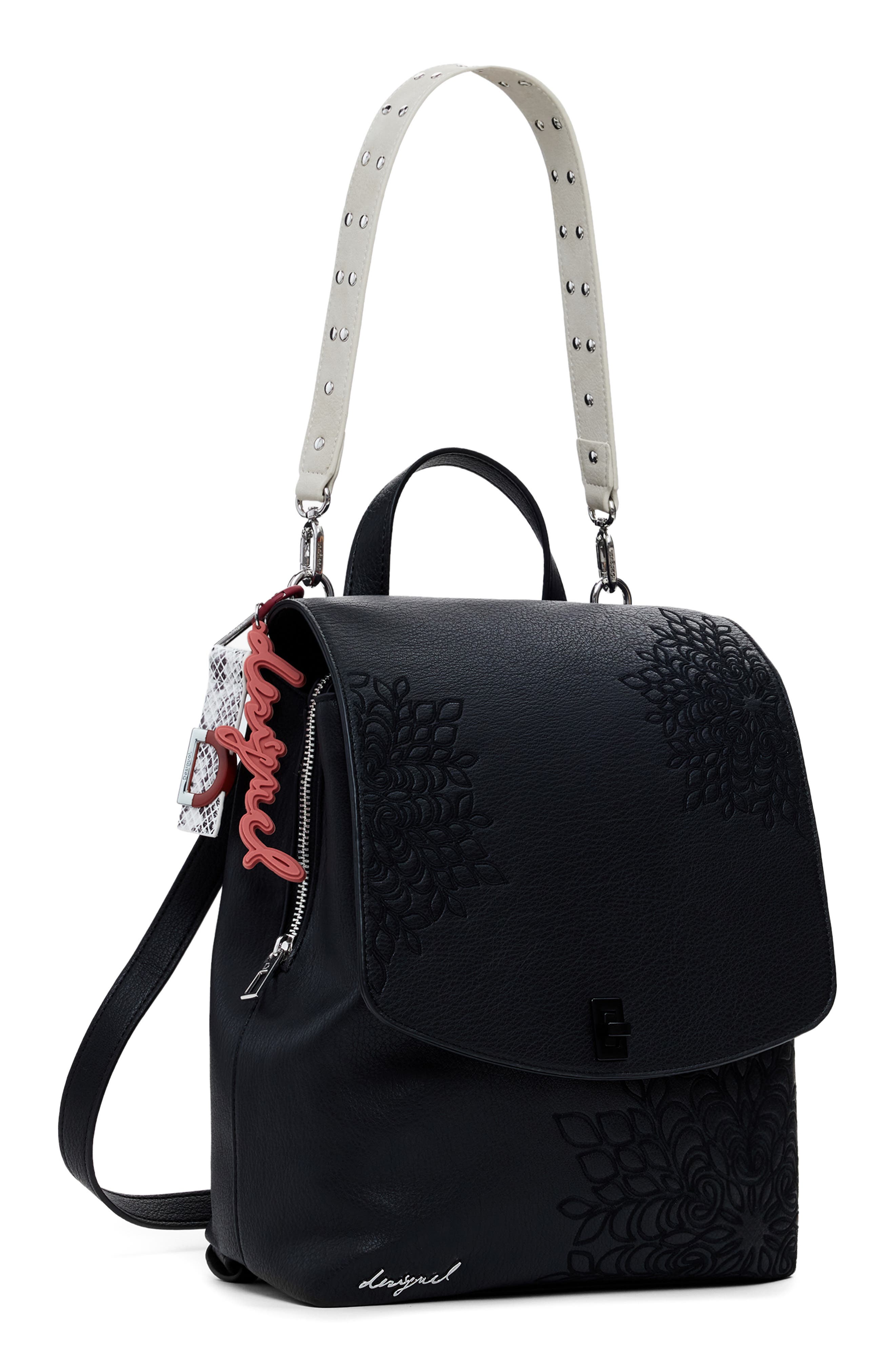 Desigual Mini Faux Leather Backpack, Alternate, color, 