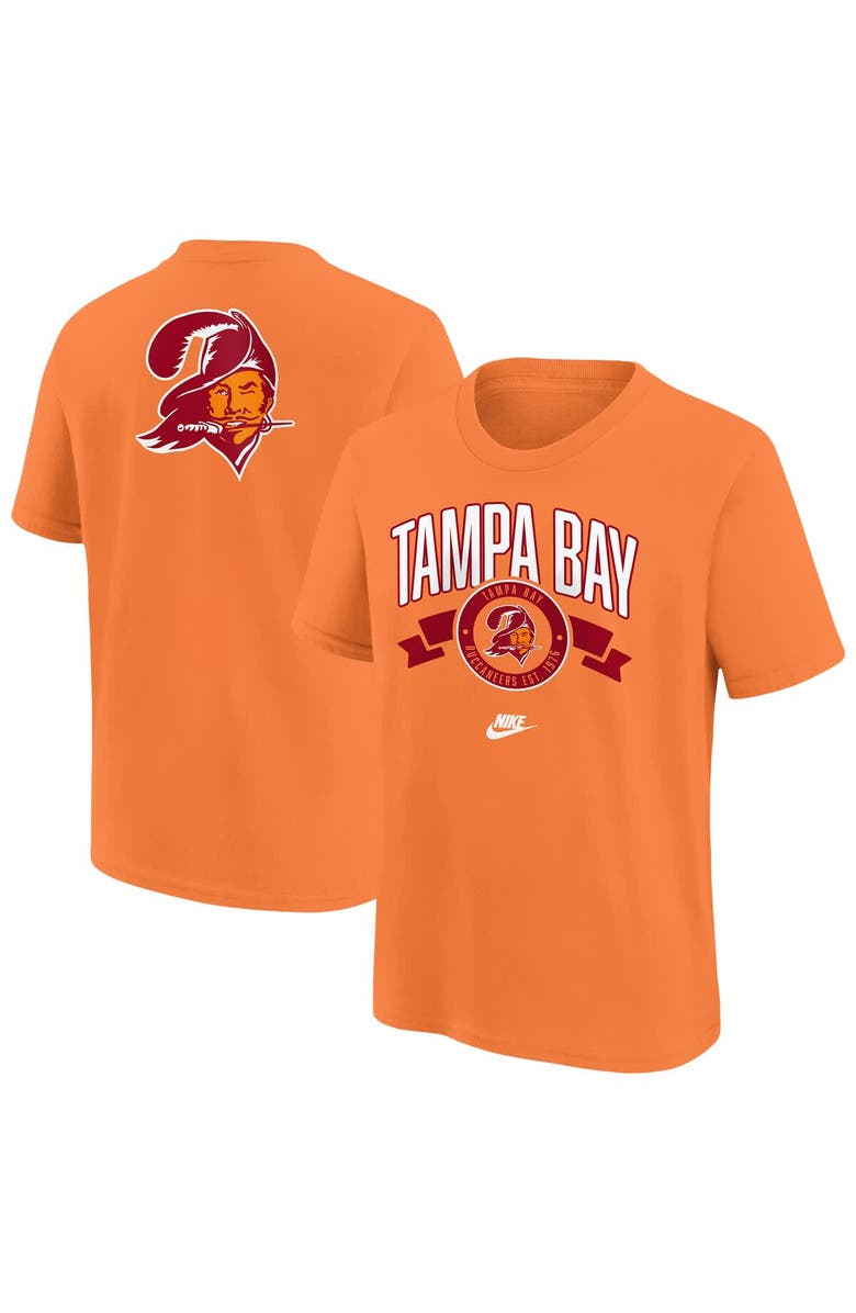 Nike Youth Nike  Orange Tampa Bay Buccaneers Rewind Front & Back Essential T-Shirt, Alternate, color, Orange
