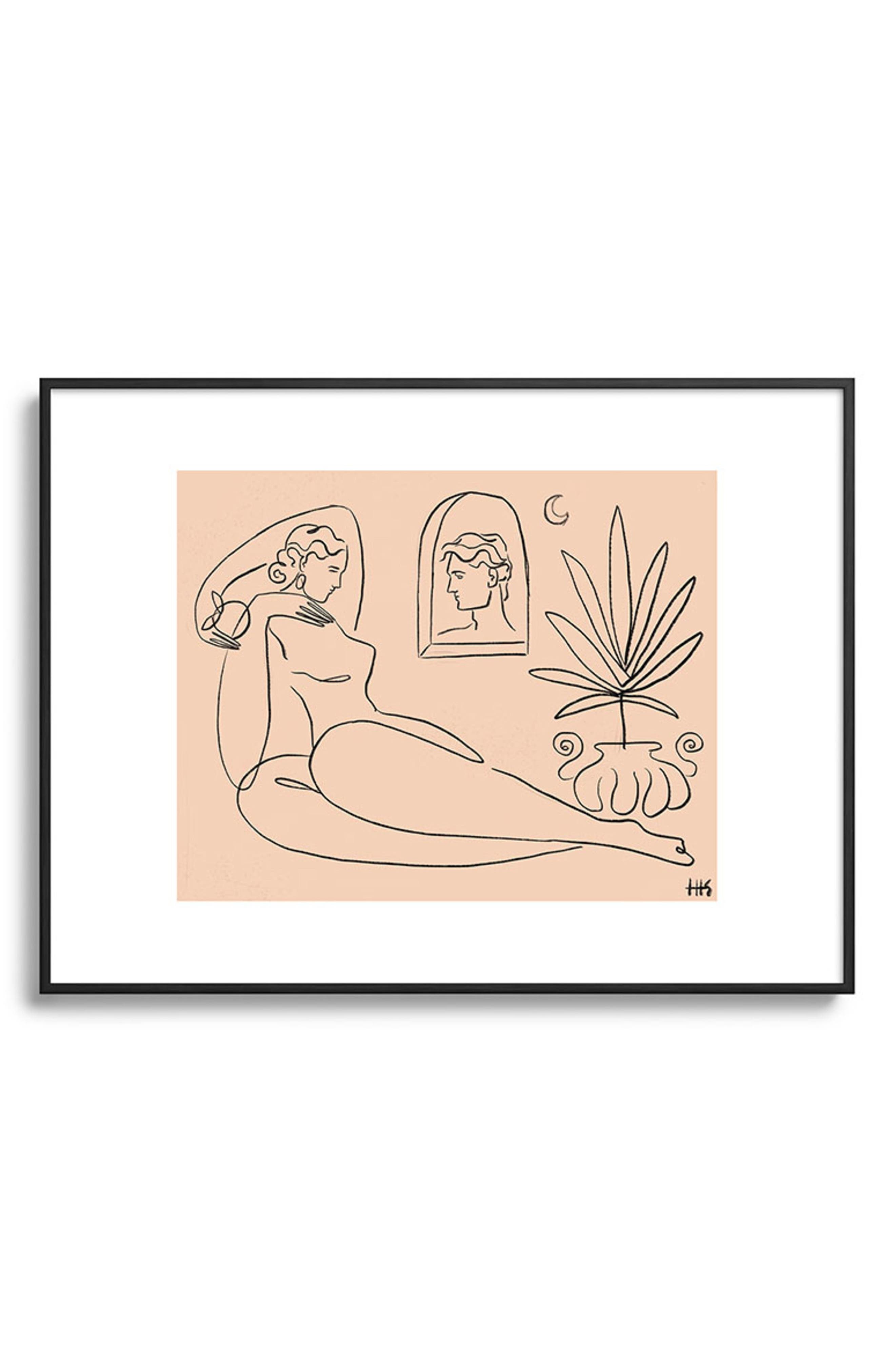 Deny Designs I See You 1 Framed Art Print in Black Tones 