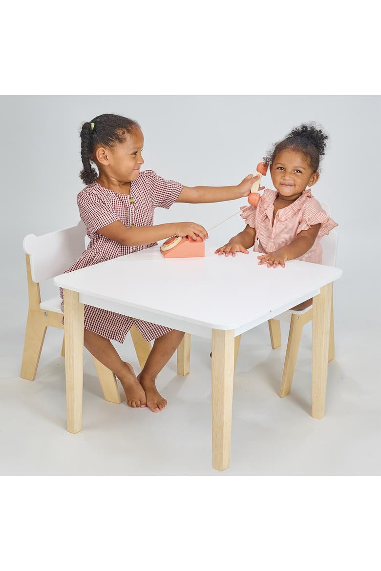 Kid's Table and Chair Set, Alternate, color, White