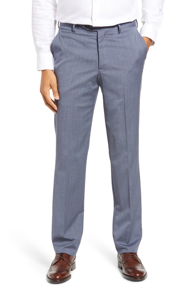 Berle Flat Front Wool Dress Pants, Main, color, 