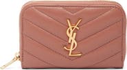 Saint Laurent Cassandre Quilted Card Wallet