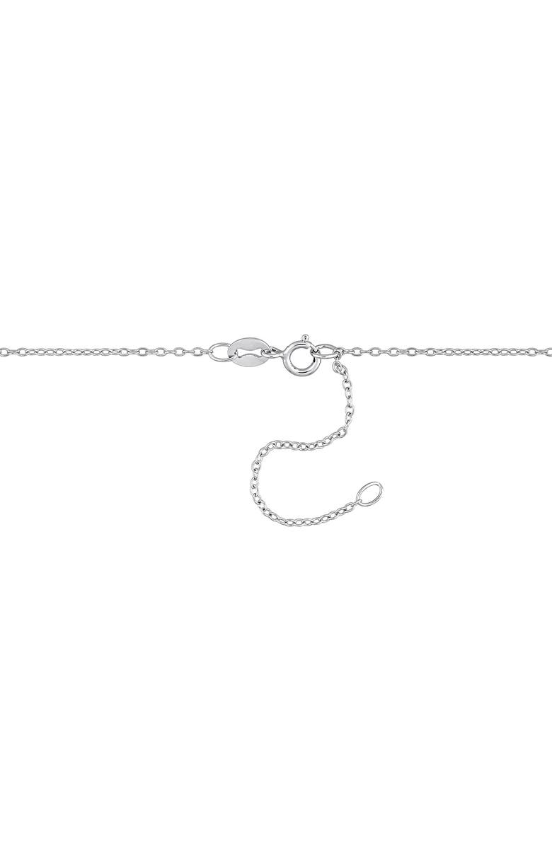 DELMAR Sterling Silver Lab Grown Moissanite Heart Halo Pendant Necklace, Alternate, color, Silver