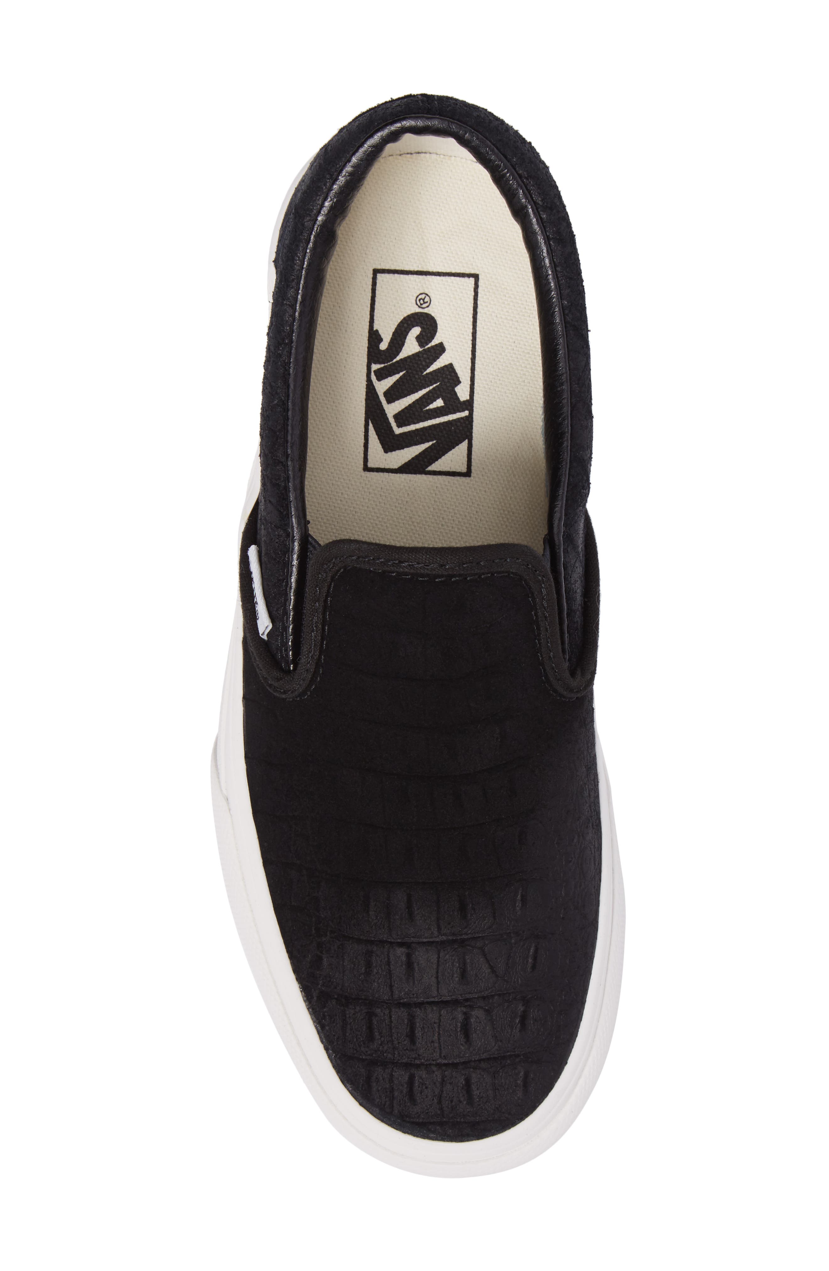 Platform Slip-On Sneaker, Alternate, color, BLACK/ BLANC DE BLANC
